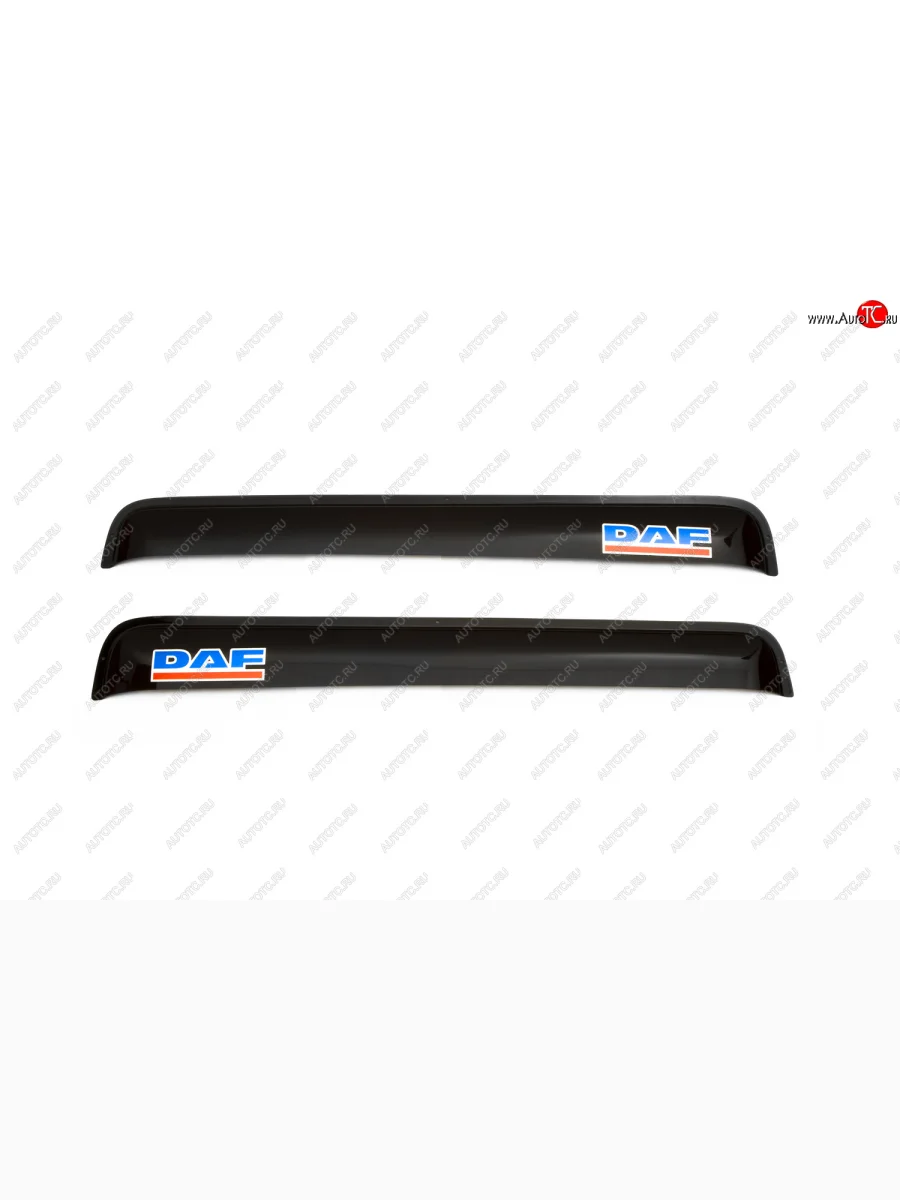 Дефлекторы окон (с логотипом DAF, накладные, дымчатые) REIN  DAF XF (2005-2013) 105  в Самаре Самарской области
