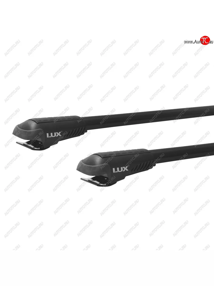 Багажник в сборе LUX Хантер L46  BMW X5, Ford Ranger, Jeep Grand Cherokee, Renegade, Mercedes-Benz ML class, Mitsubishi Pajero, Nissan Murano, Qashqai, Qashqai +2, Opel Frontera, Seat Alhambra, Subaru Rexton, Toyota 4Runner, Highlander, Hilux, Volkswagen Sharan (аэро-трэвэл (104-114 см), черный)  с доставкой в г. Керчь