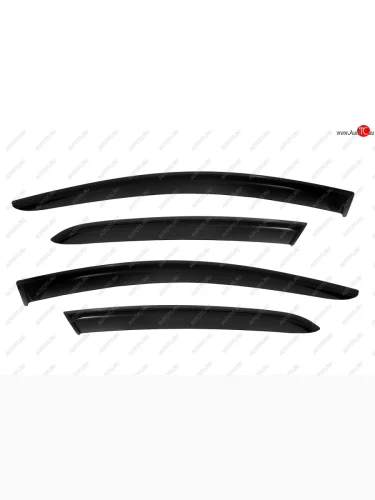 Дефлекторы окон (6 штук) SIM Hyundai Santa Fe  TM (2018-2022) дорестайлинг, рестайлинг