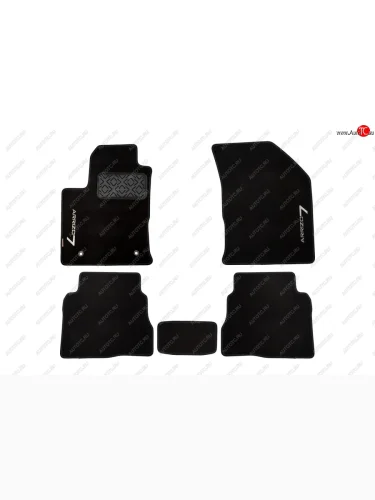 Комплект ковриков в салон (чёрные, текстиль) Element Chery Arrizo 7 (2014-2016) дорестайлинг