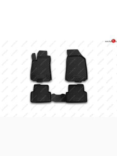 Комплект ковриков в салон (полиуретан, чёрные) Element Chevrolet Aveo T300 хэтчбек (2011-2015)
