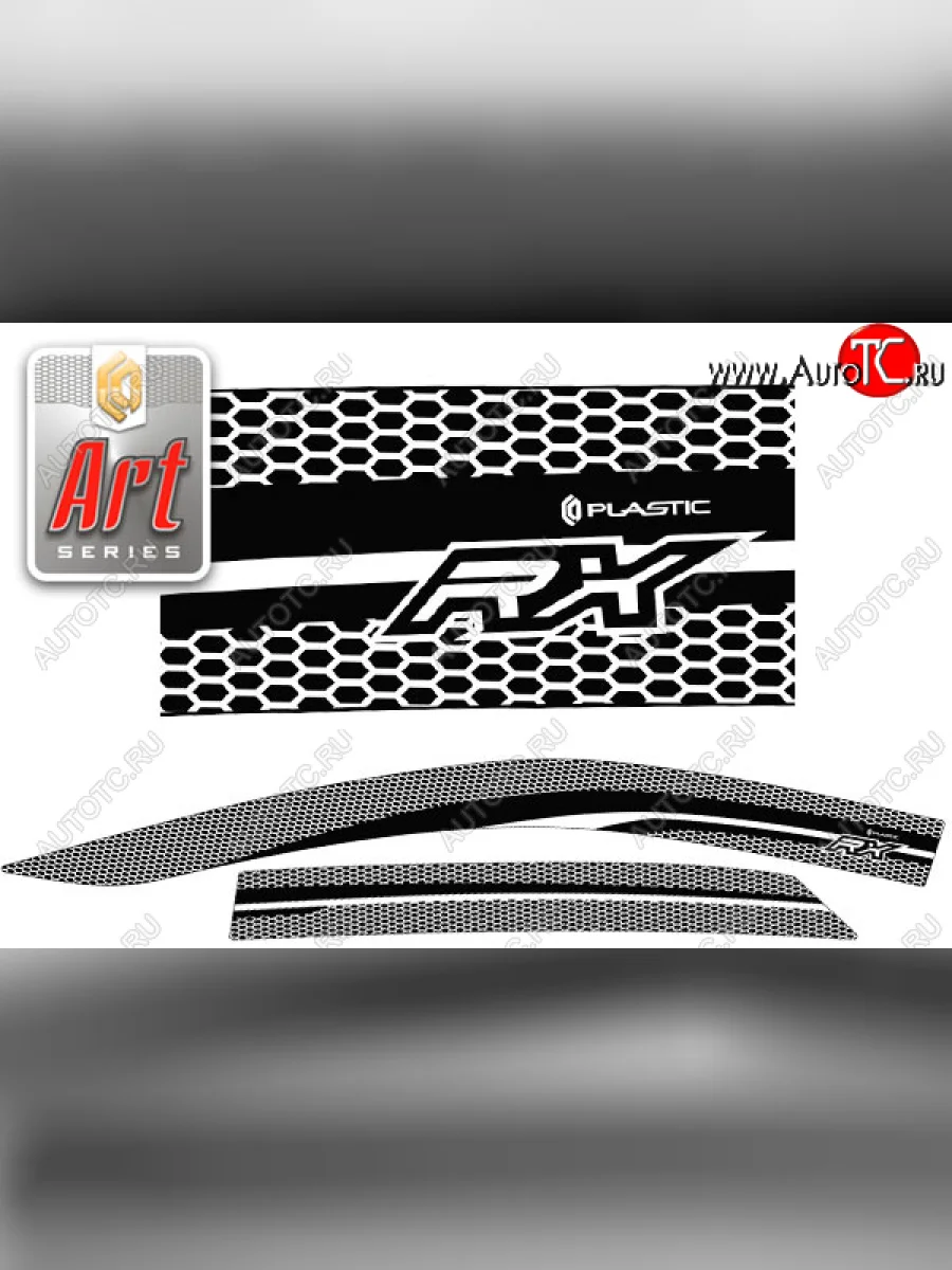 Ветровики дверей CA-Plastic Lexus RX 200T AL20 дорестайлинг (2015-2017) (Серия Art черная, без хром. молдинга)  в Самаре Самарской области