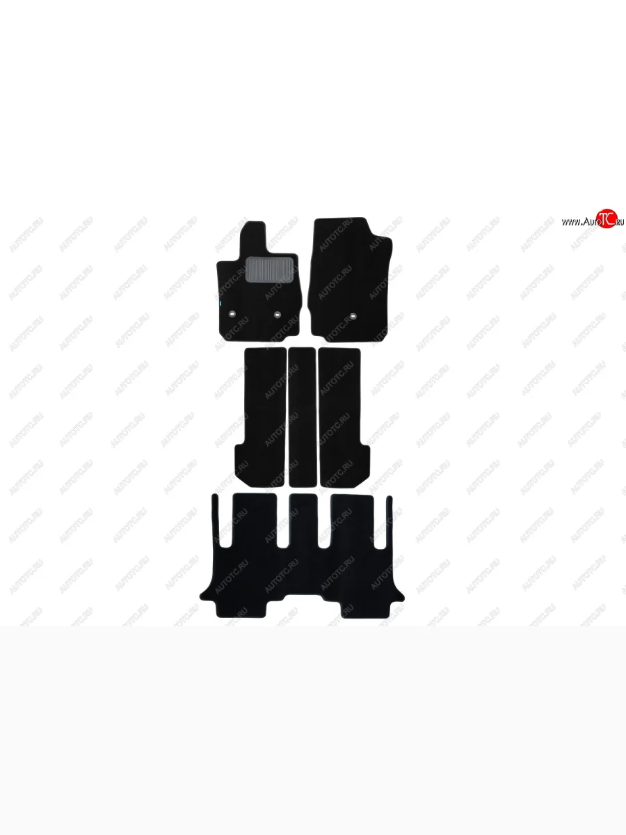 Комплект ковриков в салон (6 штук, чёрные, текстиль) Klever Premium Toyota Alphard H30 дорестайлинг (2015-2018)  в Самаре Самарской области