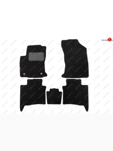 Комплект ковриков в салон (чёрные, текстиль) Klever Premium Toyota Fortuner AN160 дорестайлинг (2015-2020)