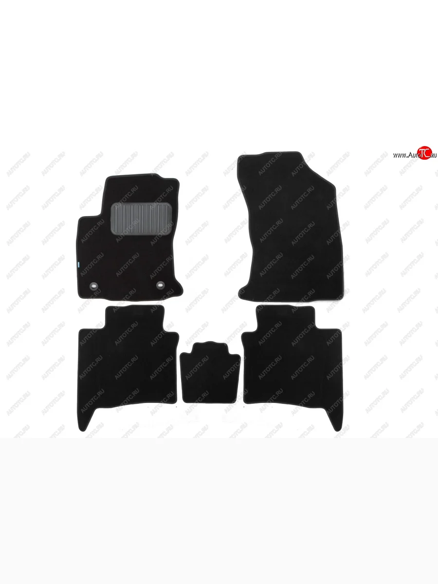 Комплект ковриков в салон (чёрные, текстиль) Klever Premium Toyota Fortuner AN160 дорестайлинг (2015-2020)  в Перми Пермском крае