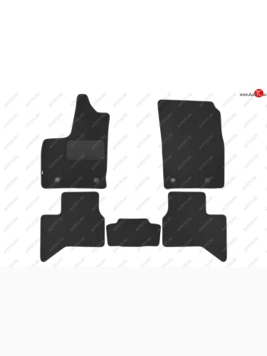 Комплект ковриков в салон (чёрные, текстиль) Klever Premium (Чёрные) Toyota Land Cruiser  J300 (2021-2025) дорестайлинг