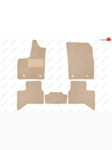 Комплект ковриков в салон (бежевые, текстиль) Klever Premium (Бежевые) Toyota Land Cruiser  J300 (2021-2025) дорестайлинг