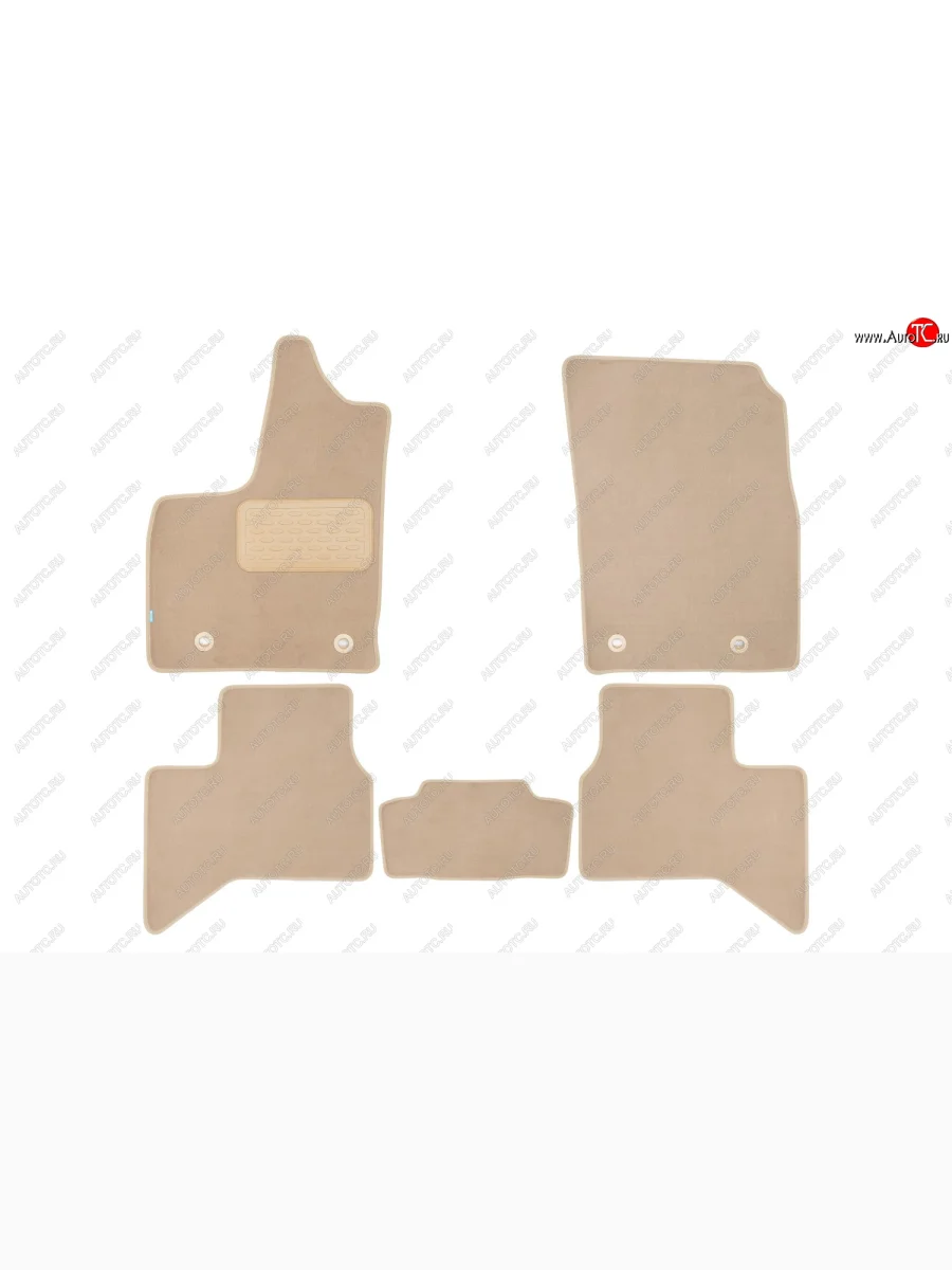 Комплект ковриков в салон (бежевые, текстиль) Klever Premium Toyota Land Cruiser J300 дорестайлинг (2021-2025) (Бежевые)  в Перми Пермском крае
