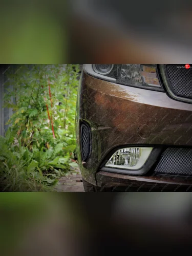 Защитная сетка радиатора в бампер (ячейка 3х7 мм, боковые 2 части) Стрелка11 Стандарт (цвет: черный) KIA Cerato 3 YD рестайлинг седан (2016-2019)