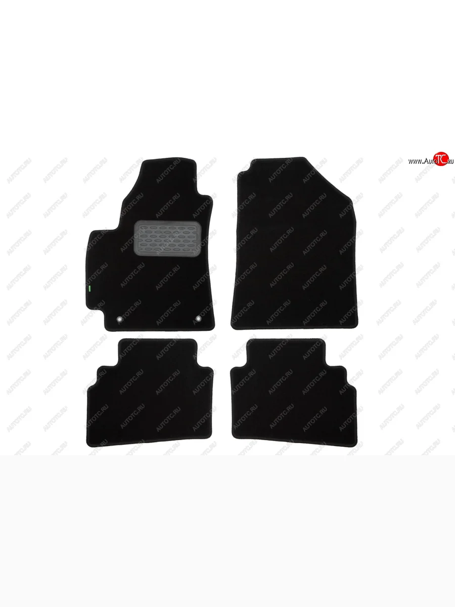 Комплект ковриков в салон (чёрные, текстиль) Klever Standard KIA Seltos SP2 дорестайлинг (2019-2022)  с доставкой в г. Пермь