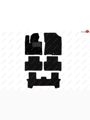 Комплект ковриков в салон (чёрные, текстиль) Klever Standard KIA Sorento MQ4 (2020-2022)