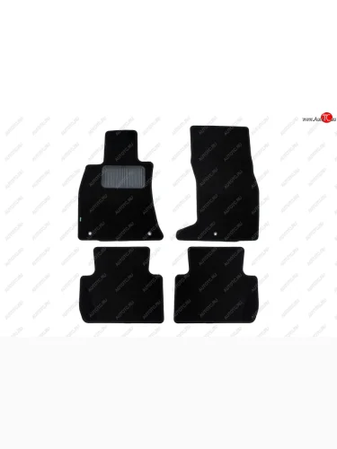 Комплект ковриков в салон (4WD, чёрные, текстиль) Klever Standard KIA Stinger (2017-2025)