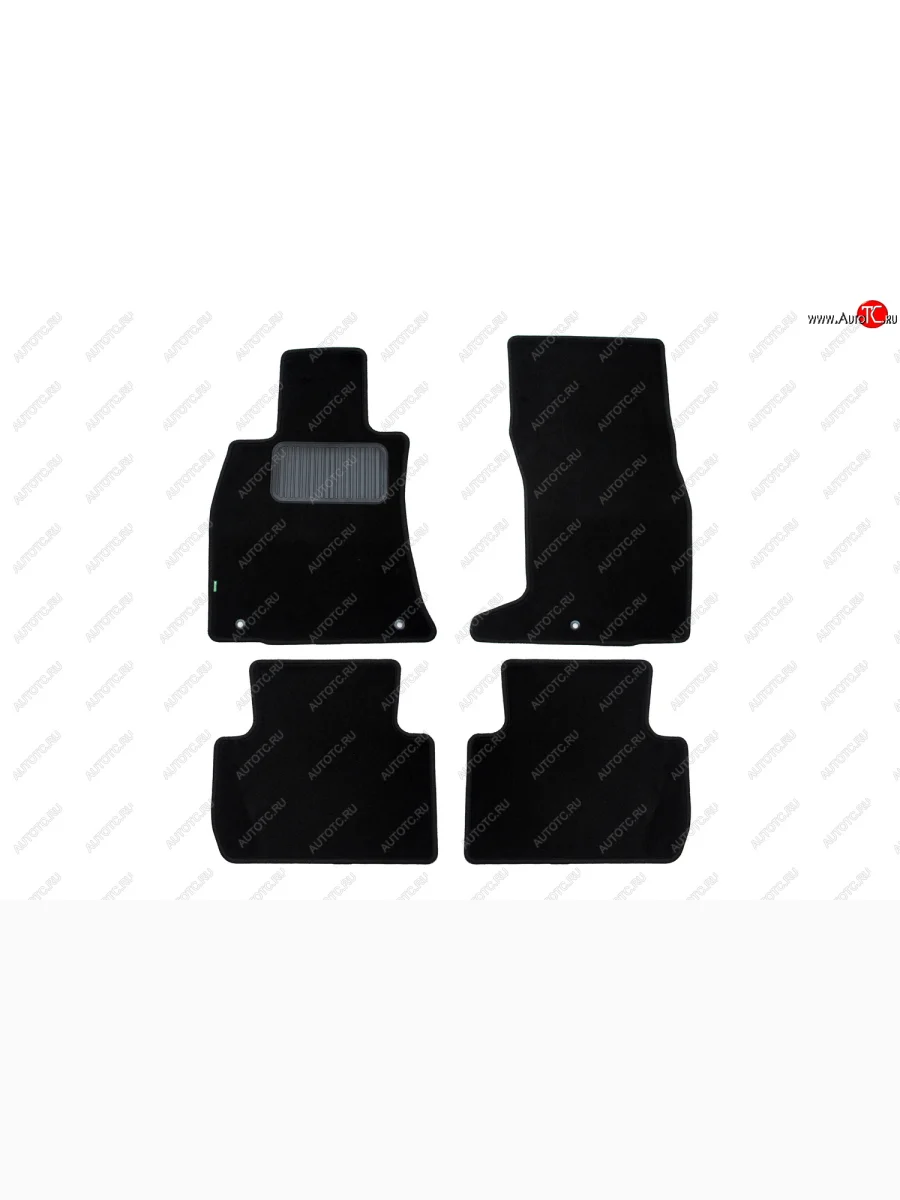 Комплект ковриков в салон (4WD, чёрные, текстиль) Klever Standard KIA Stinger (2017-2025)  в Перми Пермском крае