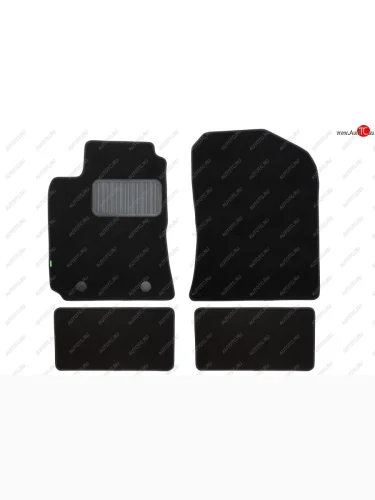 Комплект ковриков в салон (чёрные, текстиль) Klever Standard Lifan Solano  дорестайлинг (2016-2025)