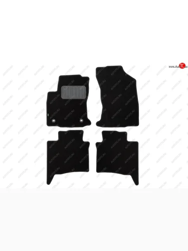 Комплект ковриков в салон (чёрные, текстиль) Klever Standard Toyota Fortuner AN160 дорестайлинг (2015-2020)