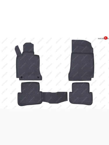 Комплект ковриков в салон (чёрные, полиуретан) Element (Чёрные) Mercedes-Benz C-Class  W204 (2007-2015) дорестайлинг седан, рестайлинг седан
