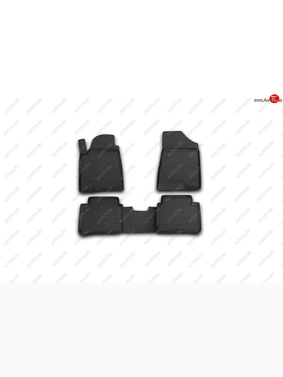 Комплект ковриков в салон (чёрные, полиуретан) Element Nissan Teana 2 J32 дорестайлинг (2008-2011)  с доставкой в г. Керчь