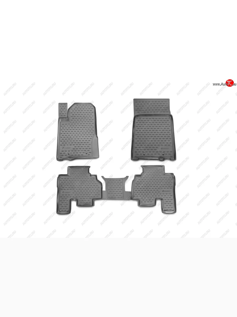Комплект ковриков в салон (серые, полиуретан) Element SSANGYONG Kyron рестайлинг (2007-2016) (Серые)  с доставкой в г. Пермь