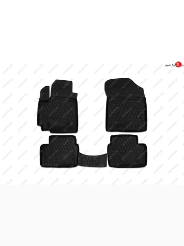 Комплект ковриков в салон (чёрные, полиуретан) Element Suzuki Swift ZC72S дорестайлинг, хэтчбэк 5 дв. (2010-2013)