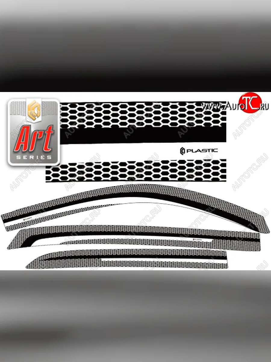 Ветровики дверей CA-Plastic Toyota Spade NP140 хэтчбэк 5 дв. (2012-2020) (Серия Art черная)  в Самаре Самарской области