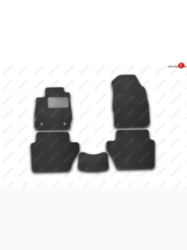 Комплект ковриков в салон (текстиль, чёрные) Element Ford Fiesta 6 хэтчбэк 3 дв. дорестайлинг (2008-2013)