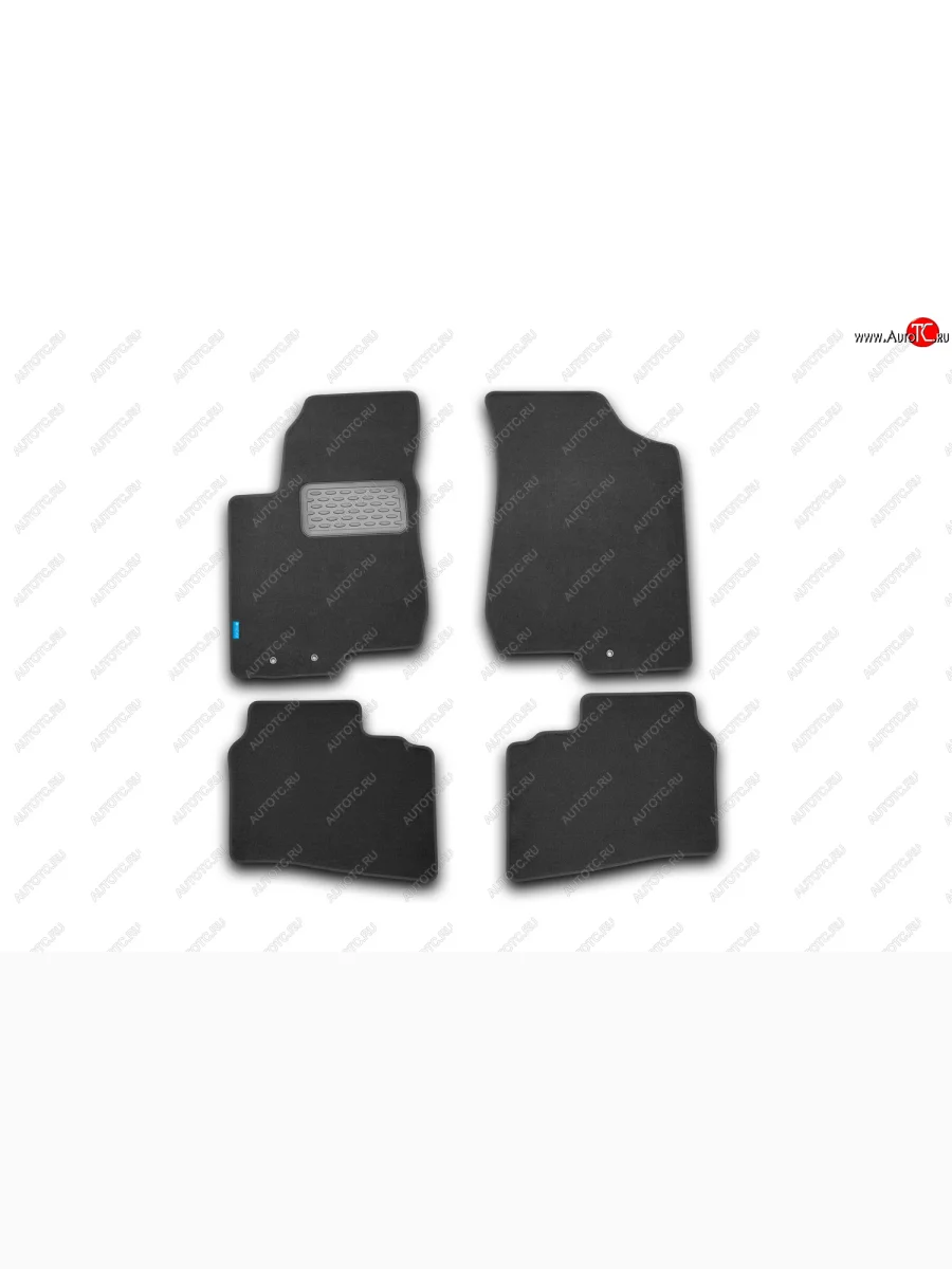 Комплект ковриков в салон (текстиль, чёрные) Element  Hyundai Elantra (2006-2011) HD  в Самаре Самарской области