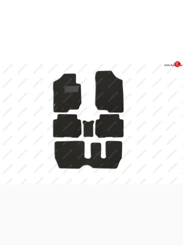 Комплект ковриков в салон (текстиль, чёрные) Element (Чёрные) KIA Carens UN (2006-2013)