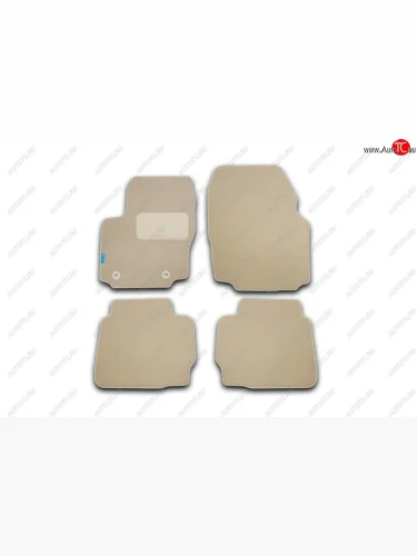 Комплект ковриков в салон (текстиль, бежевые) Element KIA Opirus (2002-2010)