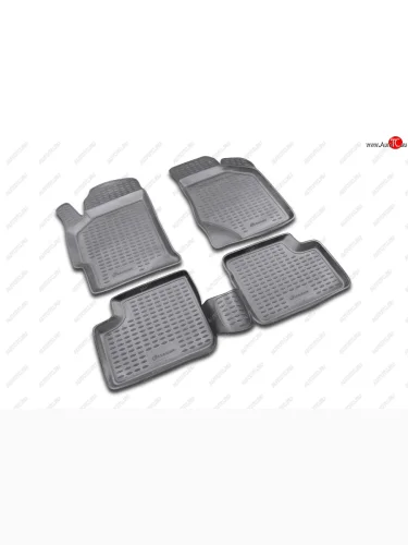 Комплект ковриков в салон (полиуретан, серые) Element KIA Spectra (2000-2009)