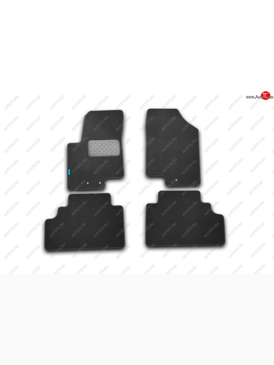 Комплект ковриков в салон (текстиль, чёрные) Element KIA Venga рестайлинг (2015-2025)  с доставкой в г. Керчь