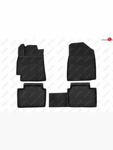 Комплект ковриков в салон (полиуретан, чёрные) Lada Лада ВАЗ Ларгус рестайлинг R90 (2021-2025)