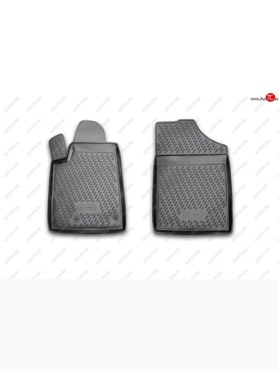 Комплект ковриков в салон (2 штуки, полиуретан, чёрные) Element Peugeot Partner B9 дорестайлинг (2008-2012)  в Керчи Республика Крым