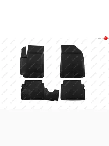 Комплект ковриков в салон (полиуретан, чёрные) Element Ravon Nexia R3 (2016-2020)