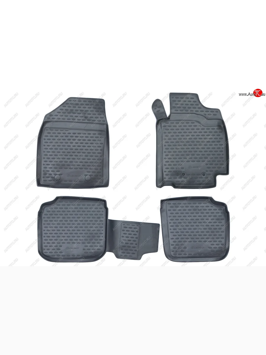 Комплект ковриков в салон (правый руль, полиуретан, серые) Element Toyota Allion T240 седан рестайлинг (2004-2007) (Серые)  с доставкой в г. Керчь