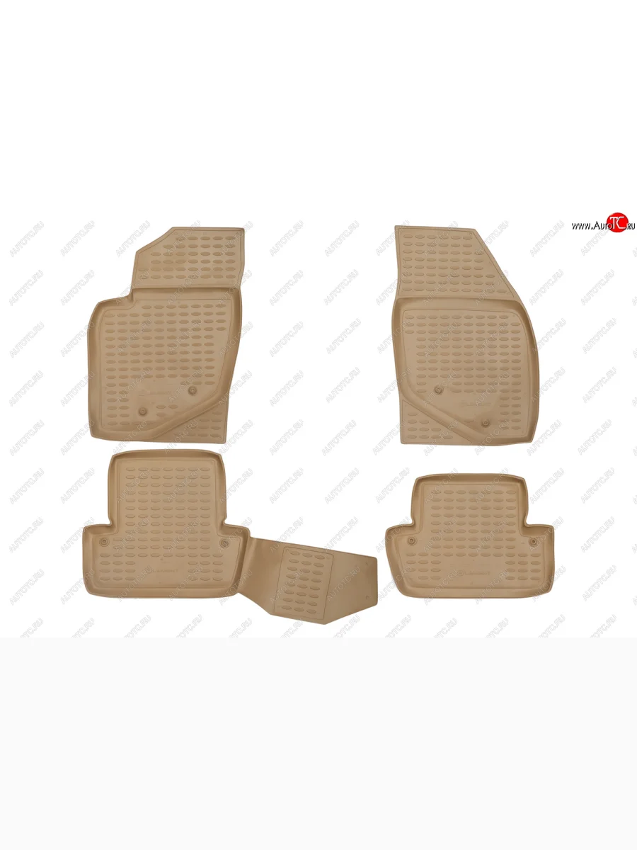 Комплект ковриков в салон (полиуретан, бежевые) Element Volvo S60 RS,RH седан дорестайлинг (2000-2004) (Бежевые)  с доставкой в г. Керчь