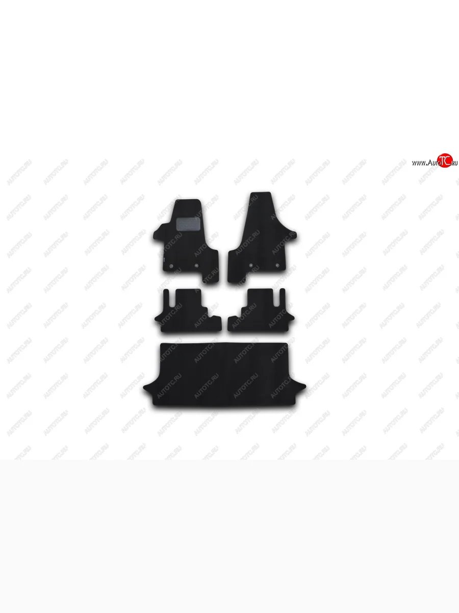 Комплект ковриков в салон (текстиль, чёрные) Element  Volkswagen Multivan (2003-2015) T5