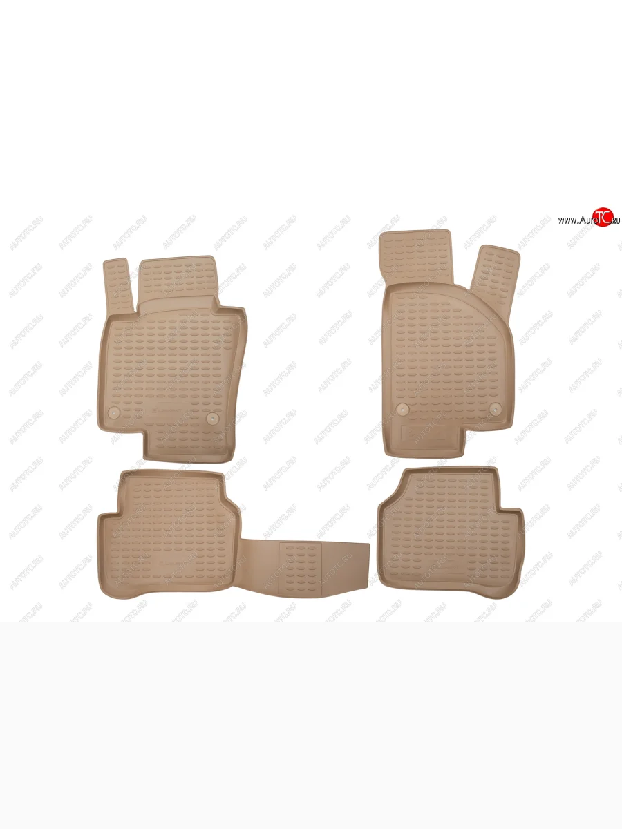 Комплект ковриков в салон (полиуретан, бежевые) Element Volkswagen Passat CC дорестайлинг (2008-2012)  с доставкой в г. Керчь