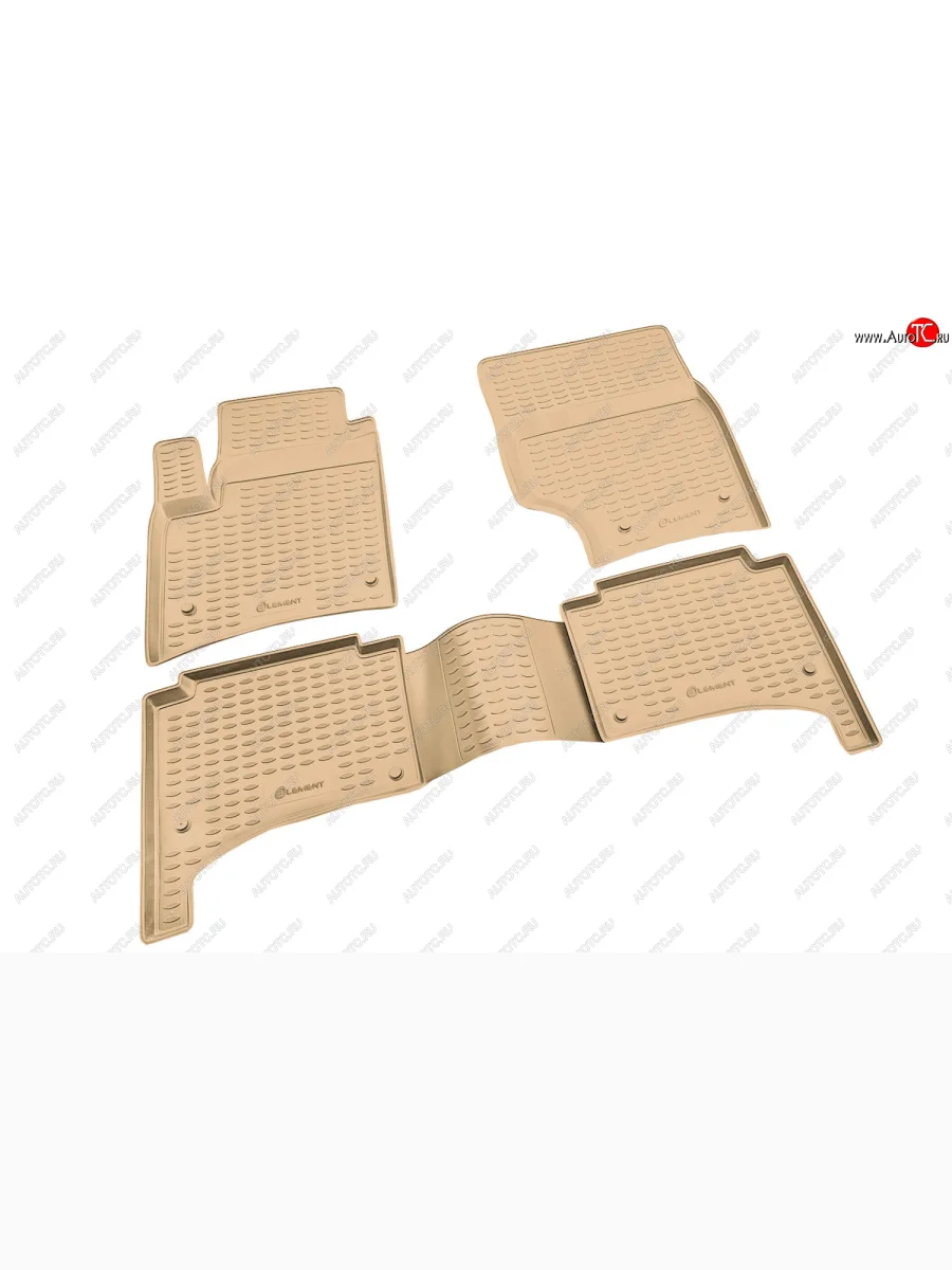 Комплект ковриков в салон (полиуретан, бежевые) Element Volkswagen Touareg 1 GP дорестайлинг (2002-2007) (Бежевые)  в Перми Пермском крае