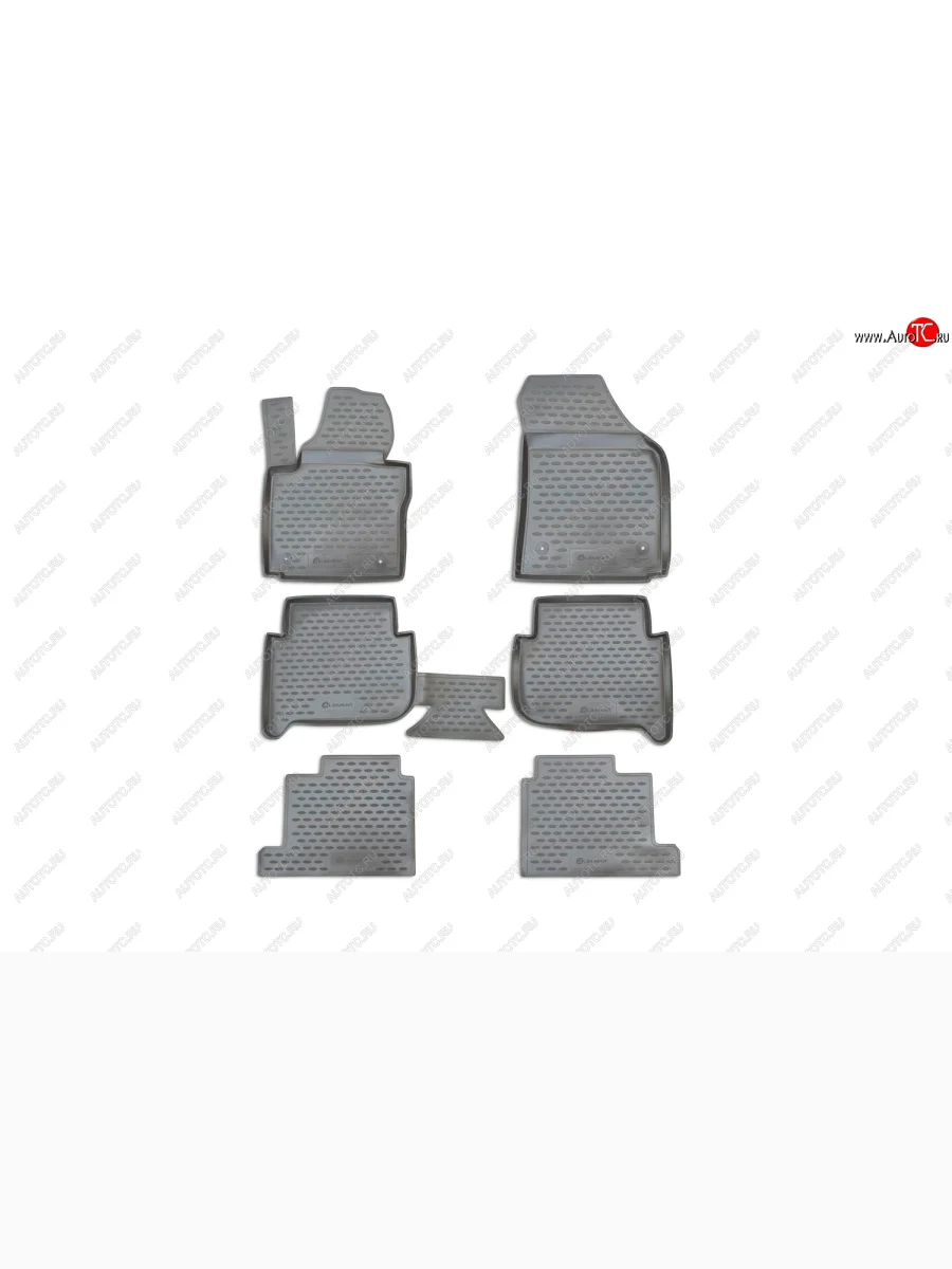 Комплект ковриков в салон (полиуретан, серые) Element  Volkswagen Touran (2003-2015) 1T (Серые)  в Керчи Республика Крым