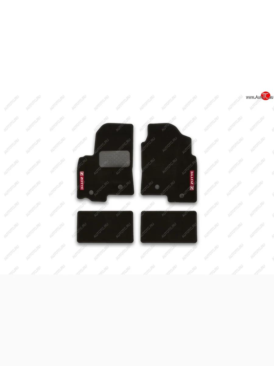 Комплект ковриков в салон (текстиль, чёрные) Klever Zotye T600 (2014-2021)  в Керчи Республика Крым