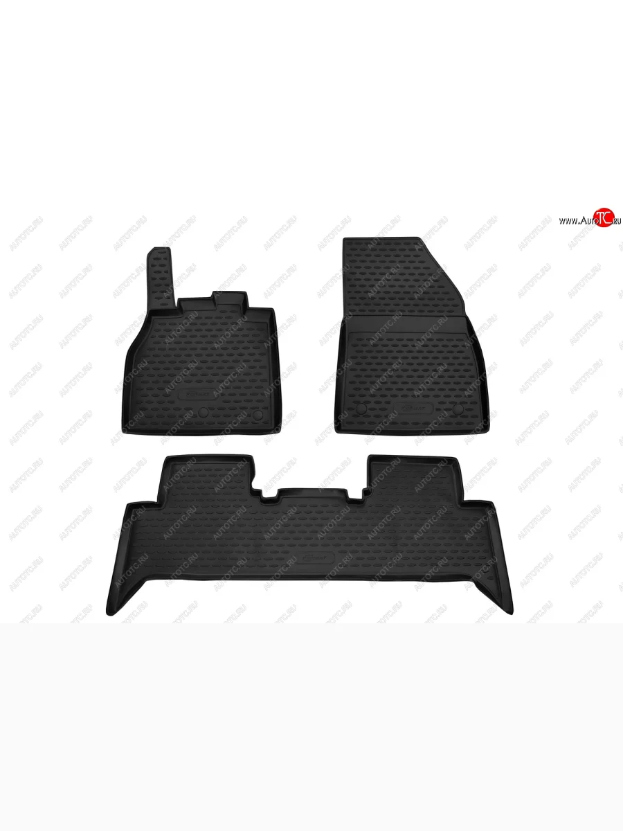 Комплект ковриков в салон (ПУ, повышенная износостойкость, чёрные) Format Renault Scenic 3 рестайлинг (2012-2016)  с доставкой в г. Керчь