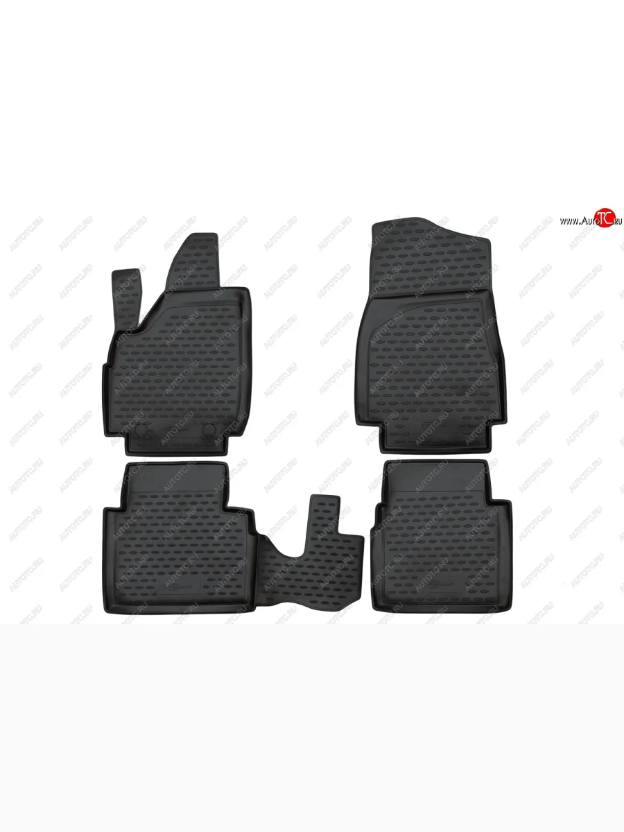 Комплект ковриков в салон (ПУ, повышенная износостойкость, чёрные) Format Лада ВАЗ Нива 4х4 2121 3 дв. дорестайлинг (1977-2019)  в Перми Пермском крае