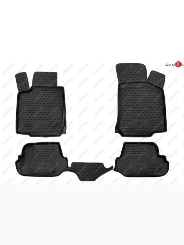 Комплект ковриков в салон (ПУ, повышенная износостойкость, чёрные) Format Skoda Octavia Tour A4 1U5 универсал дорестайлинг (1996-2000)