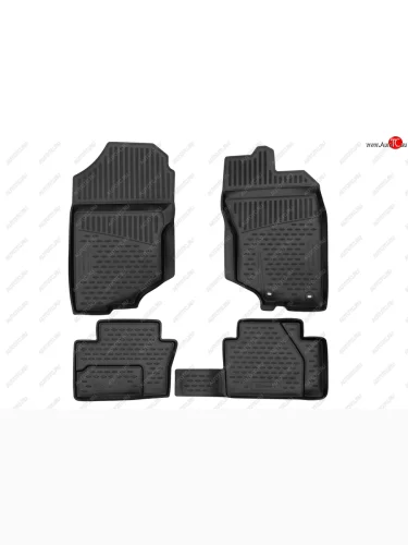 Комплект ковриков в салон (правый руль, полиуретан, чёрные) Element Honda Insight ZE2 хэтчбэк 5 дв. рестайлинг (2011-2014)
