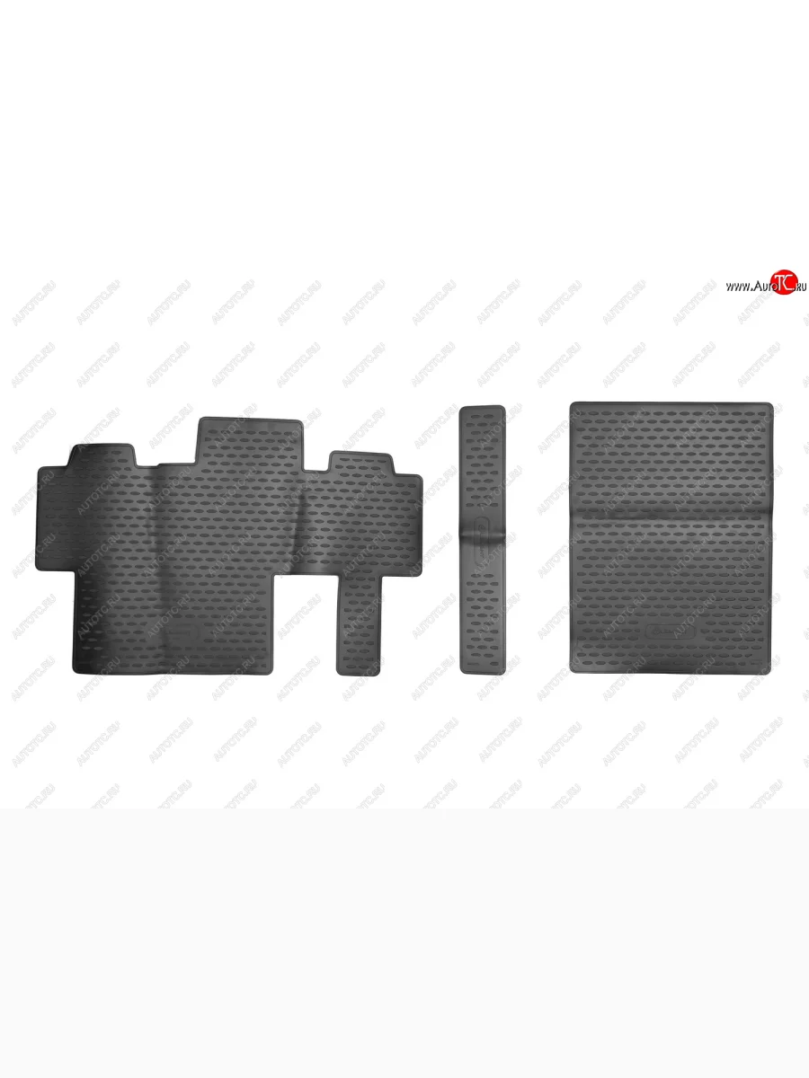 Комплект ковриков в салон (2-3 ряд, полиуретан, чёрные) Element  Peugeot Traveller (2016-2024) K0 L2  в Самаре Самарской области