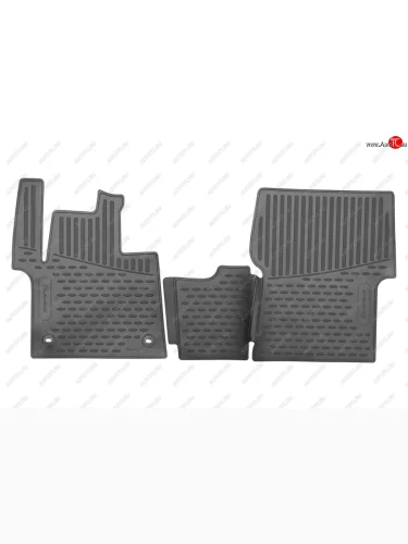 Комплект ковриков в салон (2 ряд, текстиль, чёрные) Element Peugeot Traveller  K0 L2 (2016-2024) дорестайлинг