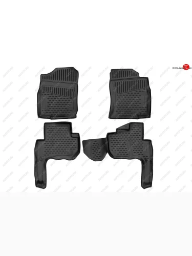 Комплект ковриков в салон (правый руль, полиуретан, чёрные) Element Toyota Land Cruiser Prado  J90 (1996-2002) 3 дв. дорестайлинг, 5 дв. дорестайлинг, 3 дв. рестайлинг, 5 дв. рестайлинг