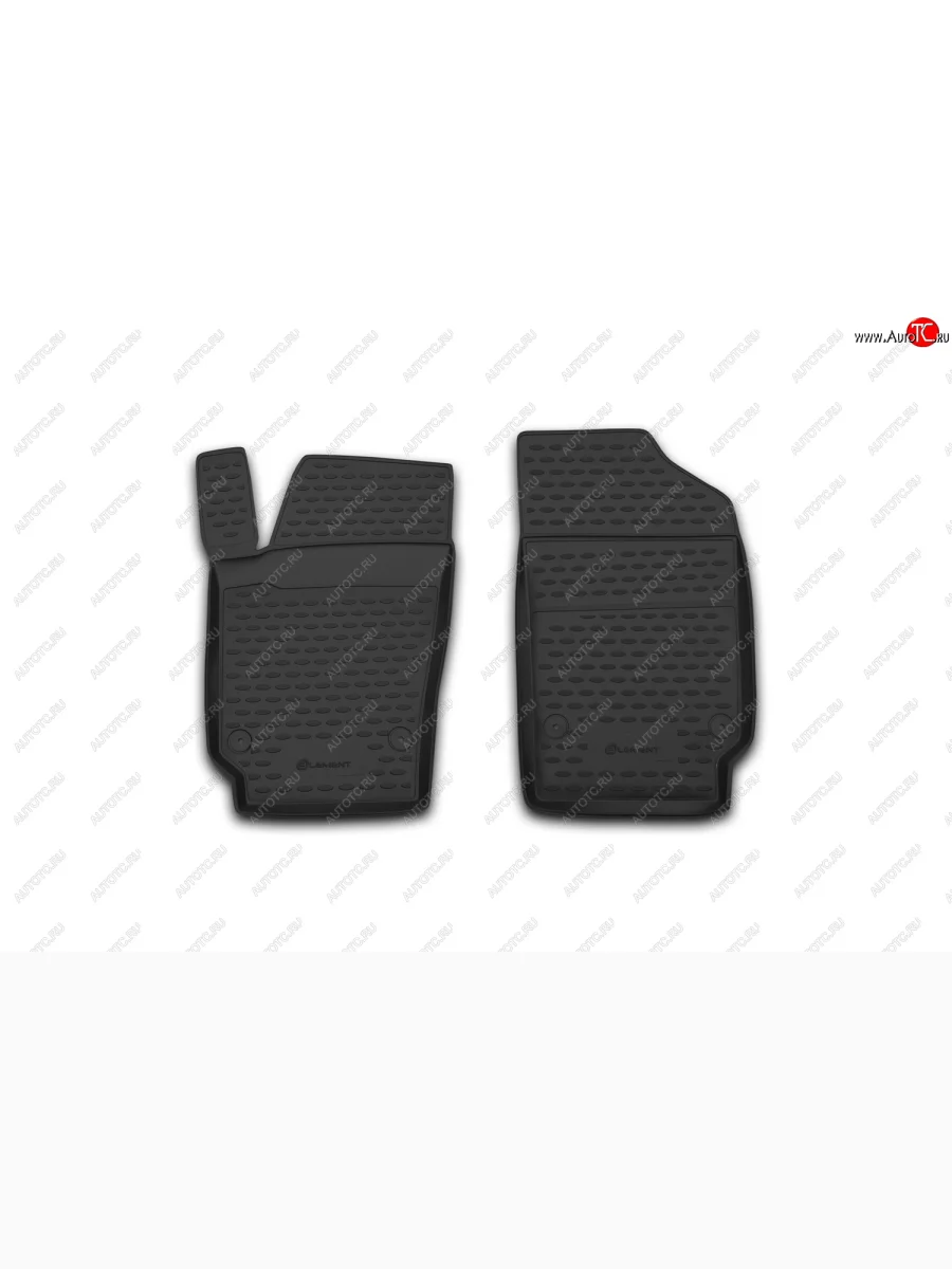 Комплект ковриков в салон (передние, полиуретан, чёрные) Element Volkswagen Polo Mk5 6R,6C,61 седан дорестайлинг (2009-2015)  в Керчи Республика Крым