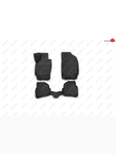 Комплект ковриков в салон (передние, полиуретан, чёрные) Element Volkswagen Polo Mk5 6R,6C,61 хэтчбек 5 дв. дорестайлинг (2009-2015)