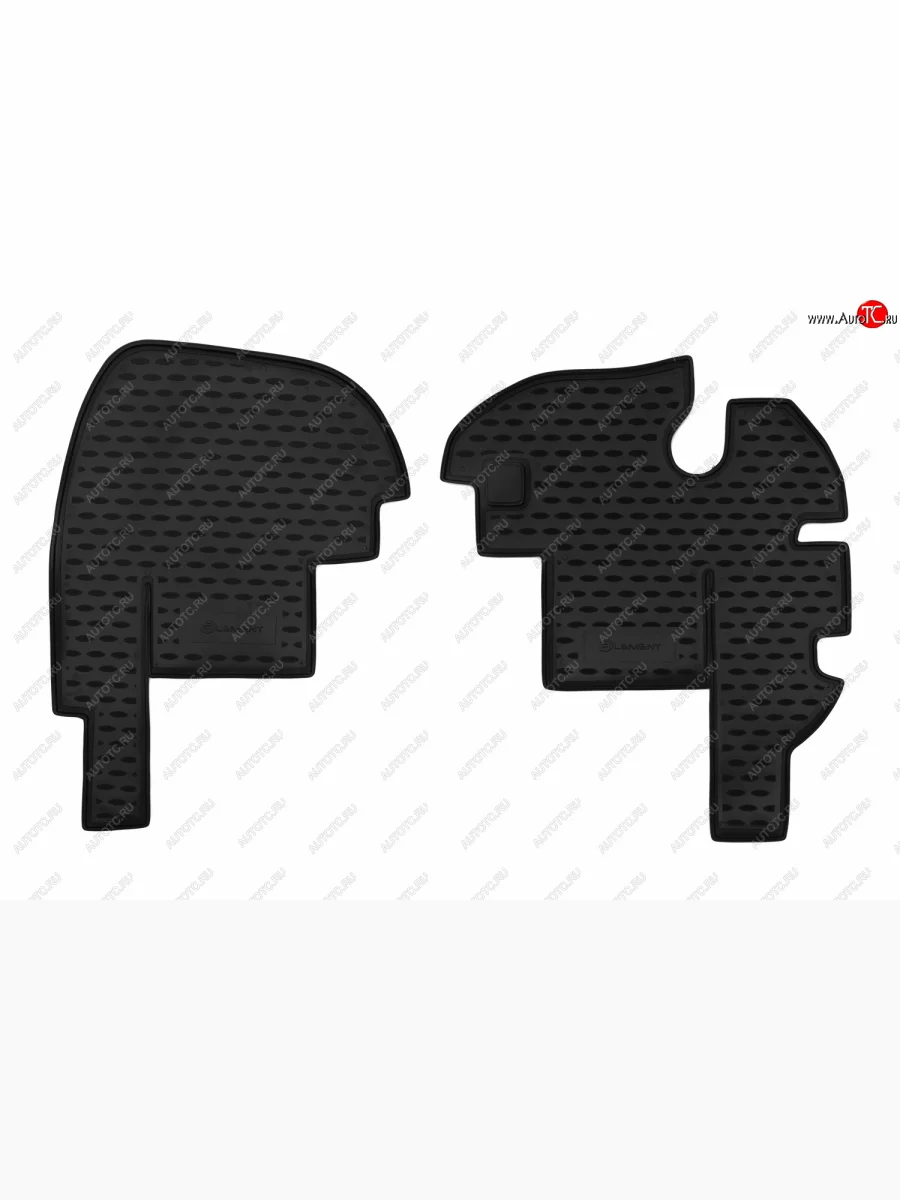 Комплект ковриков в салон (полиуретан, чёрные) Element Уаз Буханка 452 2206 микроавтобус (1965-2025)  в Перми Пермском крае